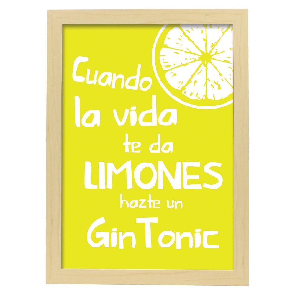 Nacnic Lámina Con Mensaje De Felicidad Y Limones