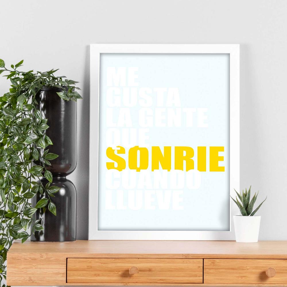 Nacnic Lámina Con Mensaje Feliz