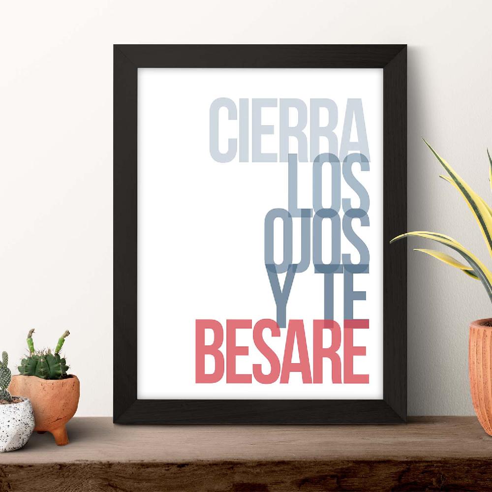 Nacnic Lámina Con Mensaje Feliz: Cierra Los Ojos