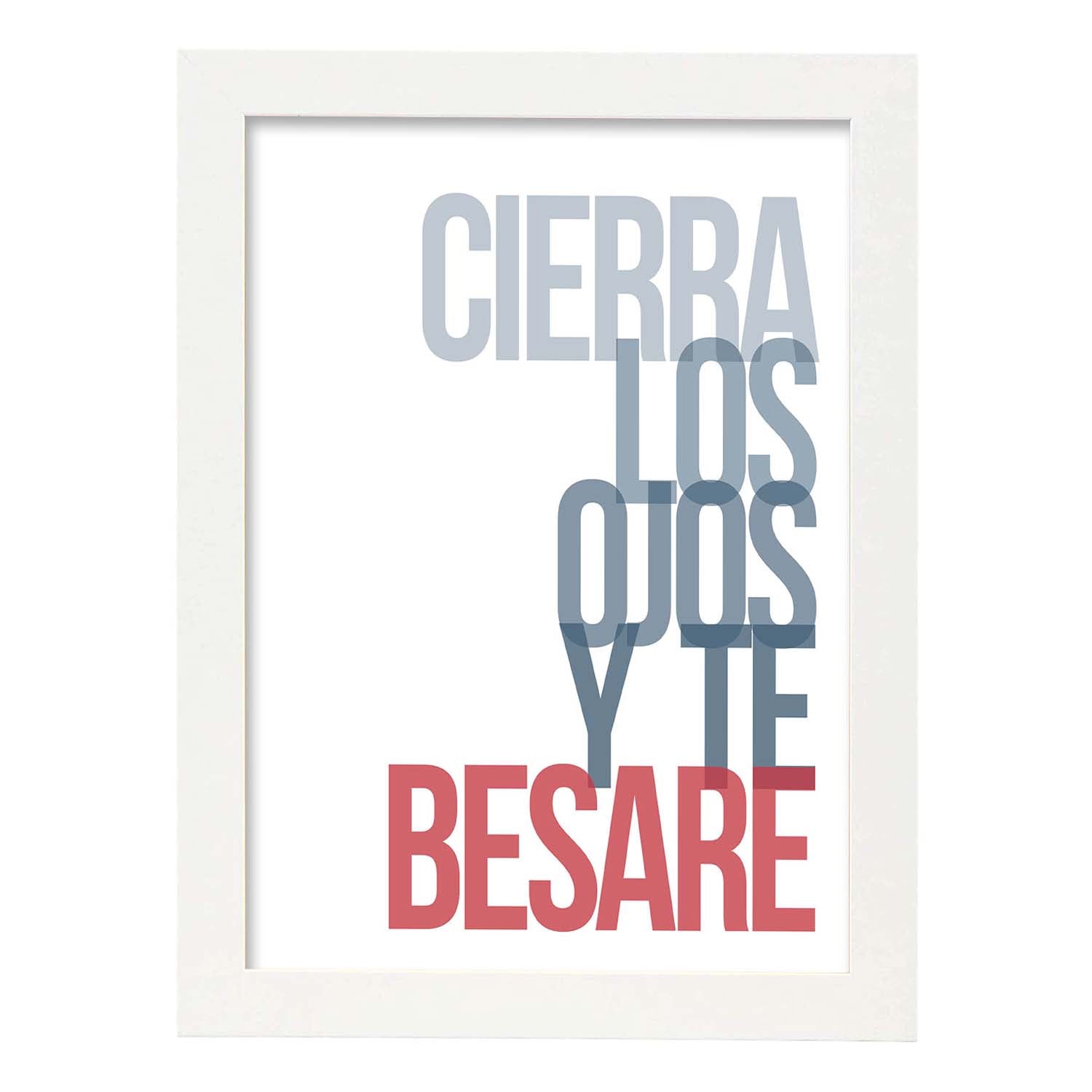 Nacnic Lámina Con Mensaje Feliz: Cierra Los Ojos