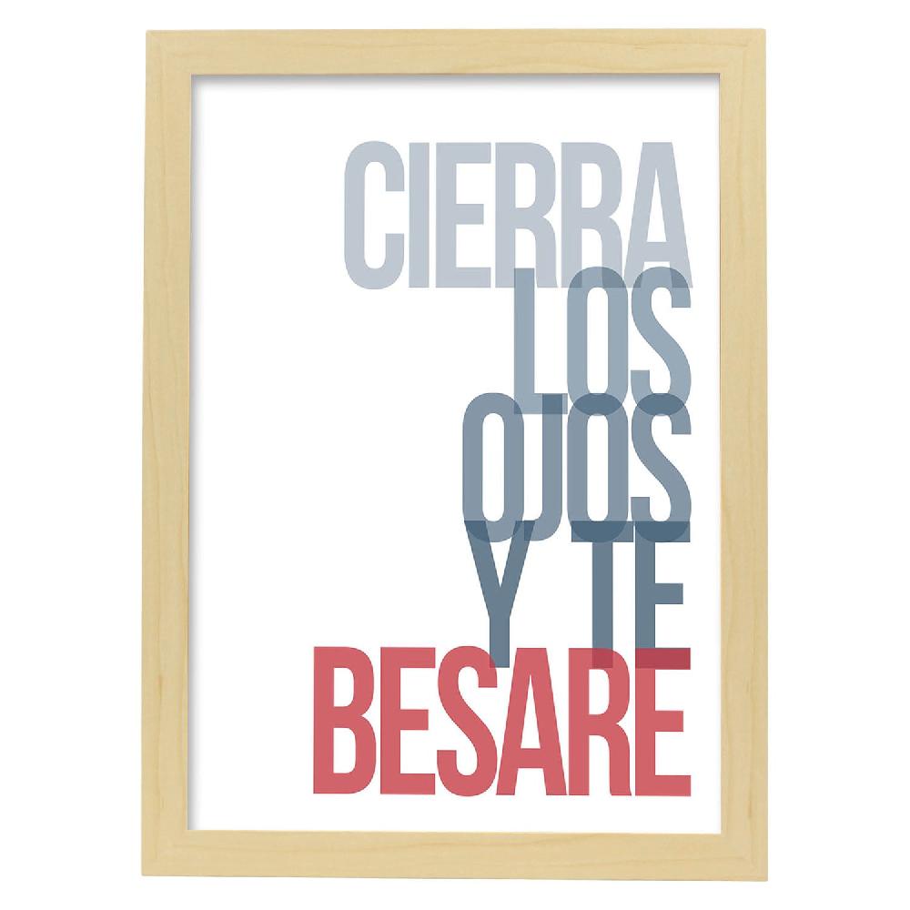 Nacnic Lámina Con Mensaje Feliz: Cierra Los Ojos