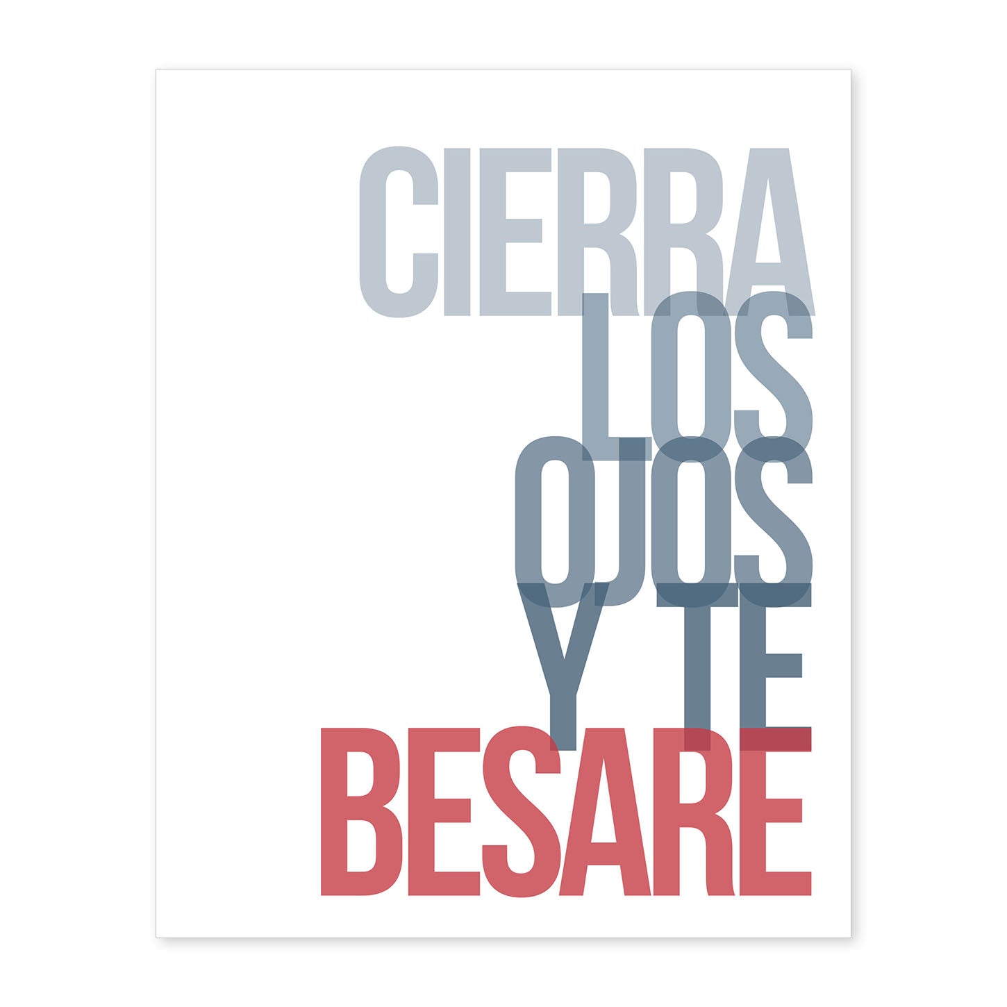 nacnic Lámina con mensaje feliz: Cierra los ojos