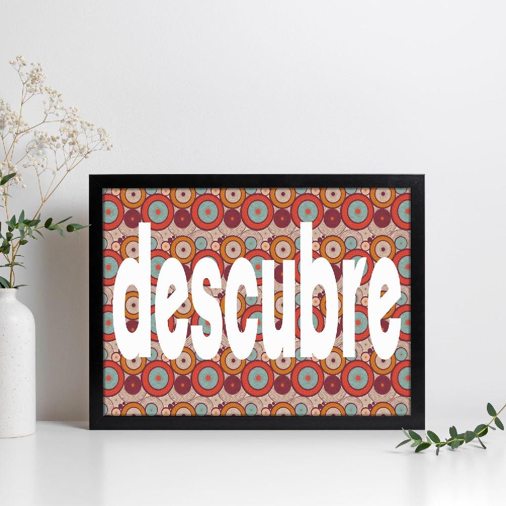 nacnic Lámina con mensaje feliz Descubre