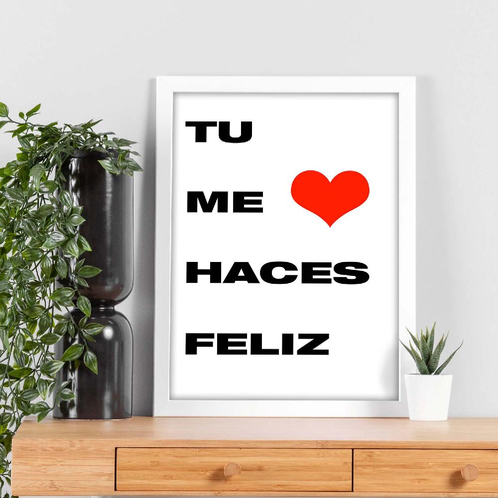 Nacnic Lámina Con Mensaje Feliz