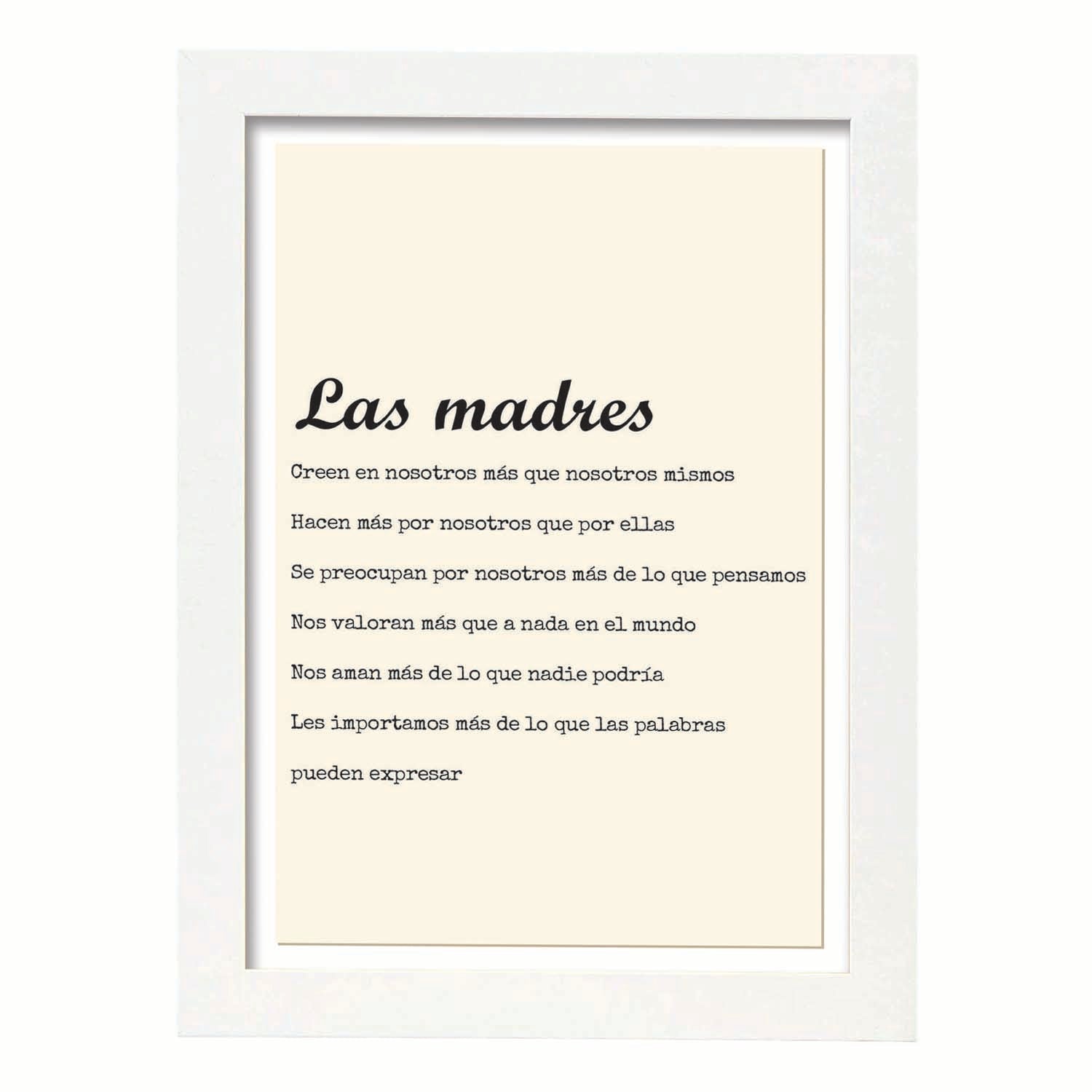 Nacnic Lámina Con Mensaje Feliz Para Madres