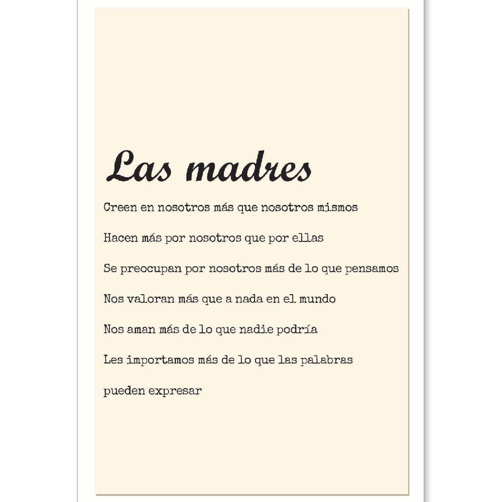 nacnic Lámina con mensaje feliz para madres