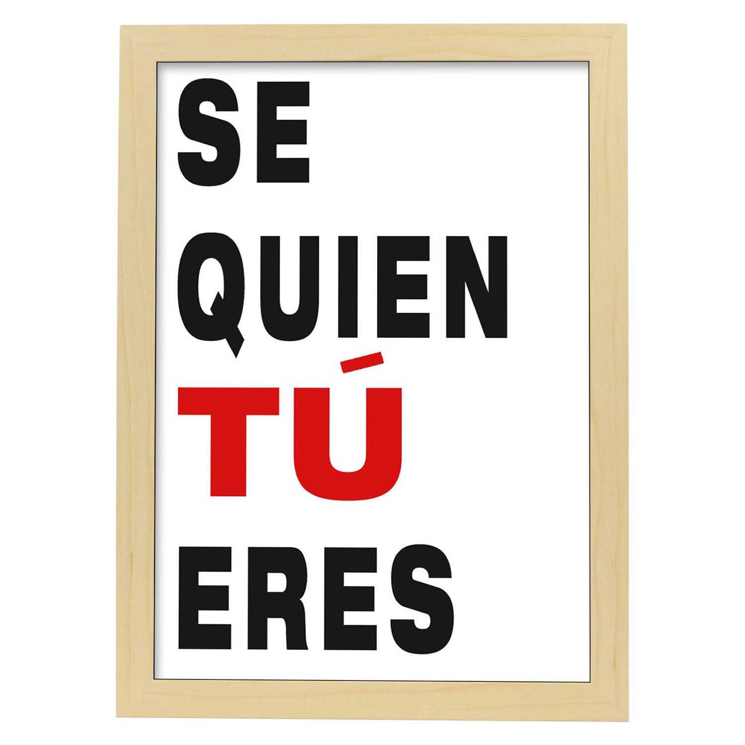 Nacnic Lámina Con Mensaje Feliz: Sé Quien Tú Eres