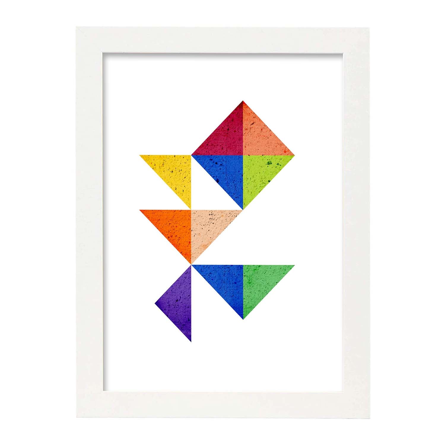 Nacnic Lámina Corazón 3 De Geometría Colorida