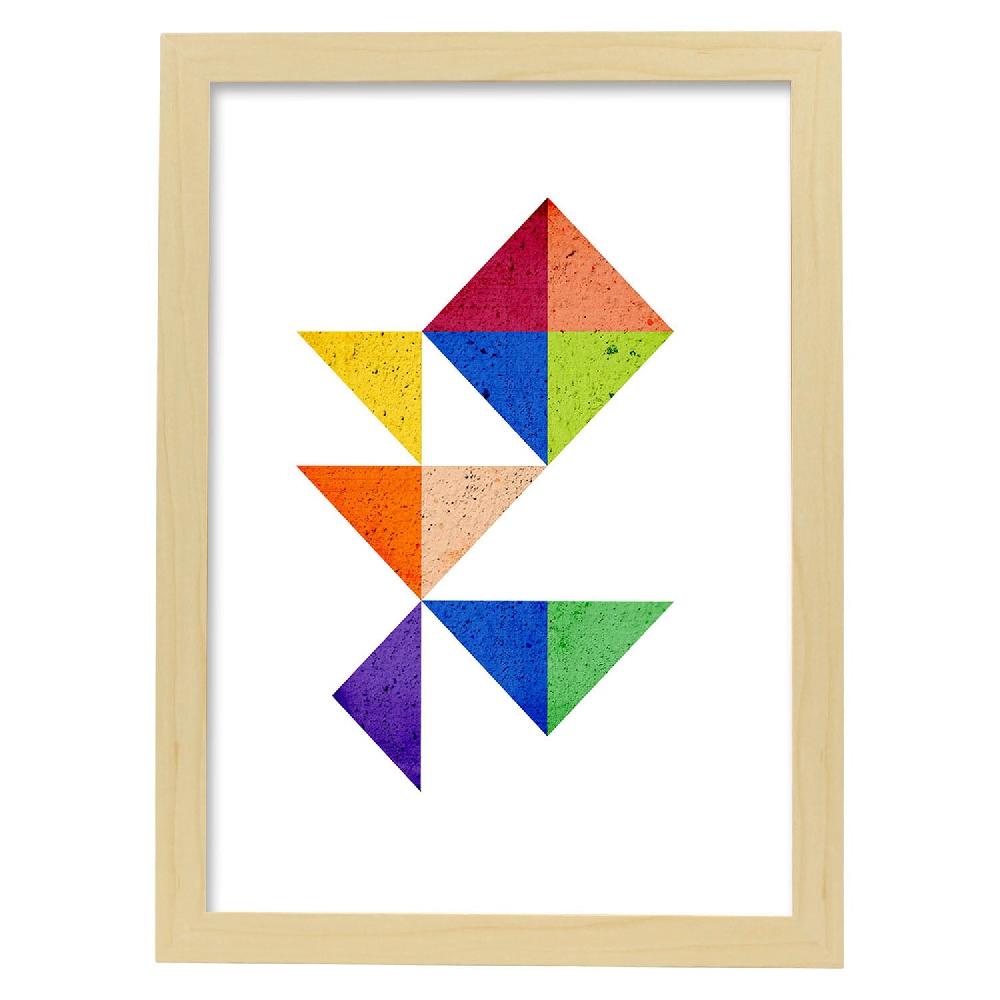 Nacnic Lámina Corazón 3 De Geometría Colorida