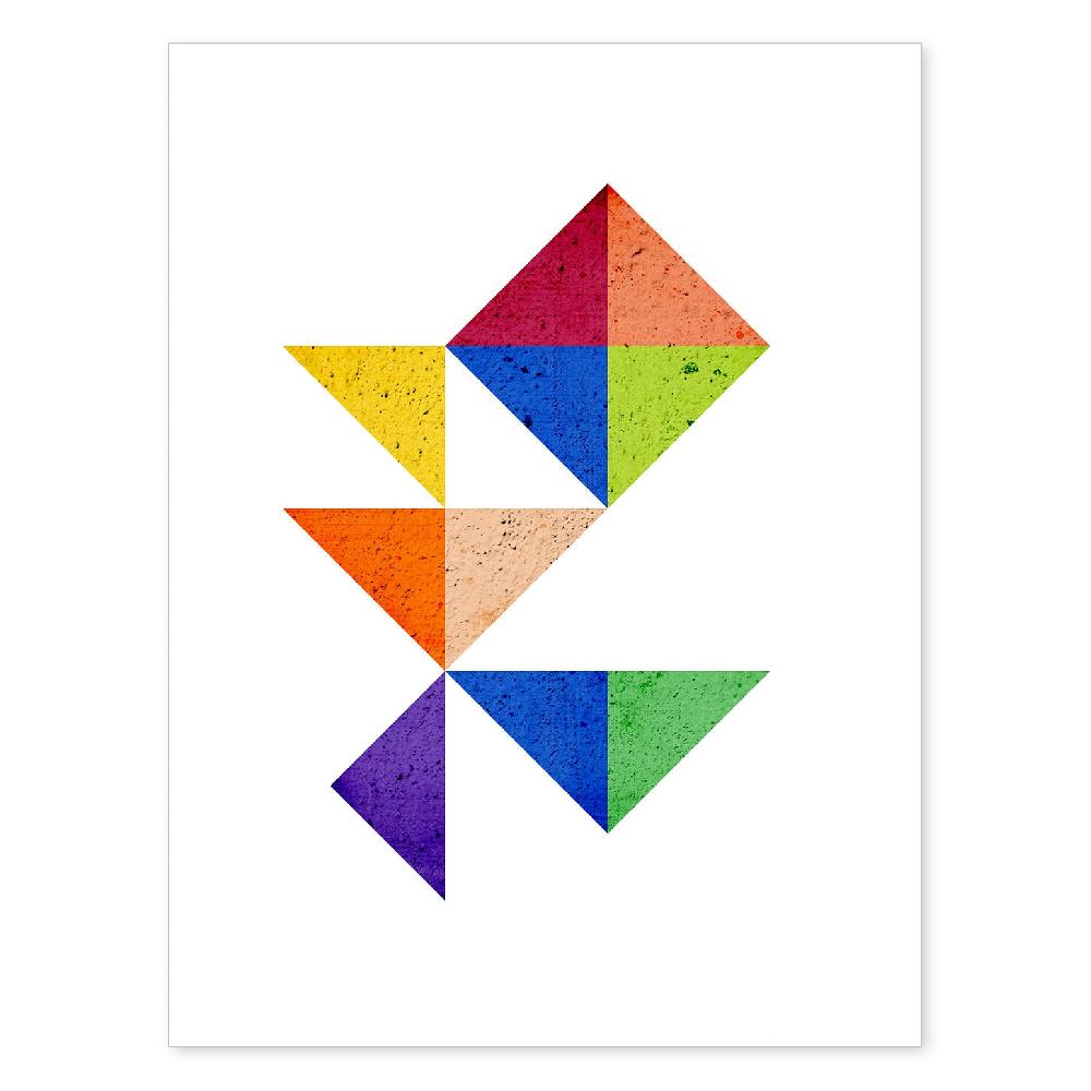 nacnic Lámina Corazón 3 de Geometría Colorida