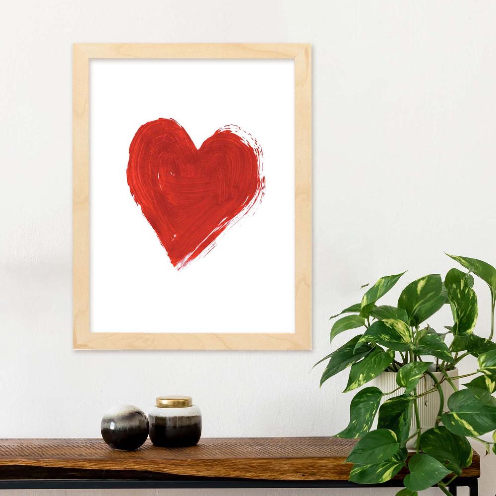 Nacnic Lámina Corazón Con Mensaje Feliz