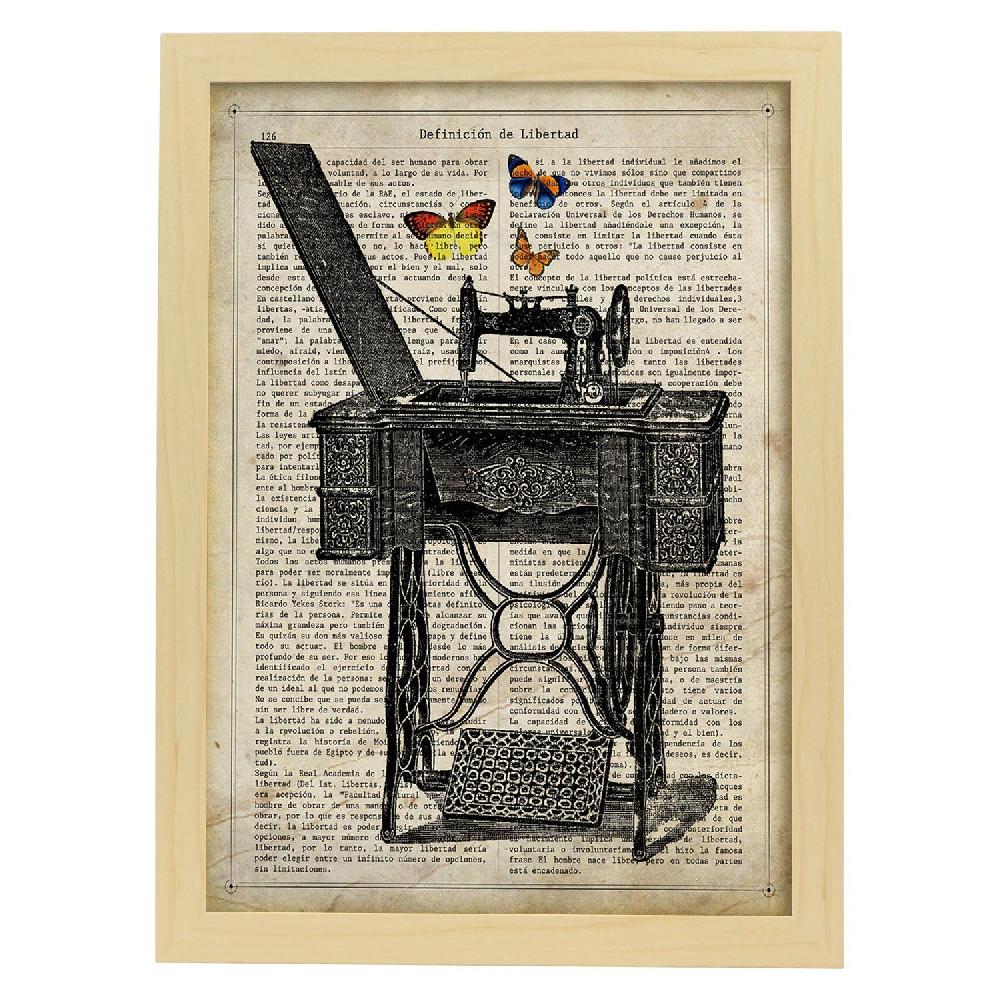 Nacnic Lámina Coser Y Cantar De Objetos Vintage