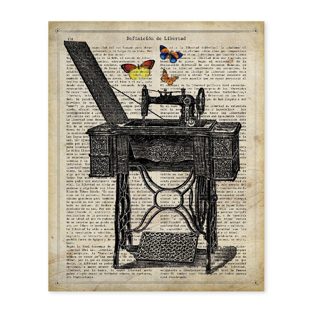 nacnic Lámina Coser y Cantar de Objetos Vintage