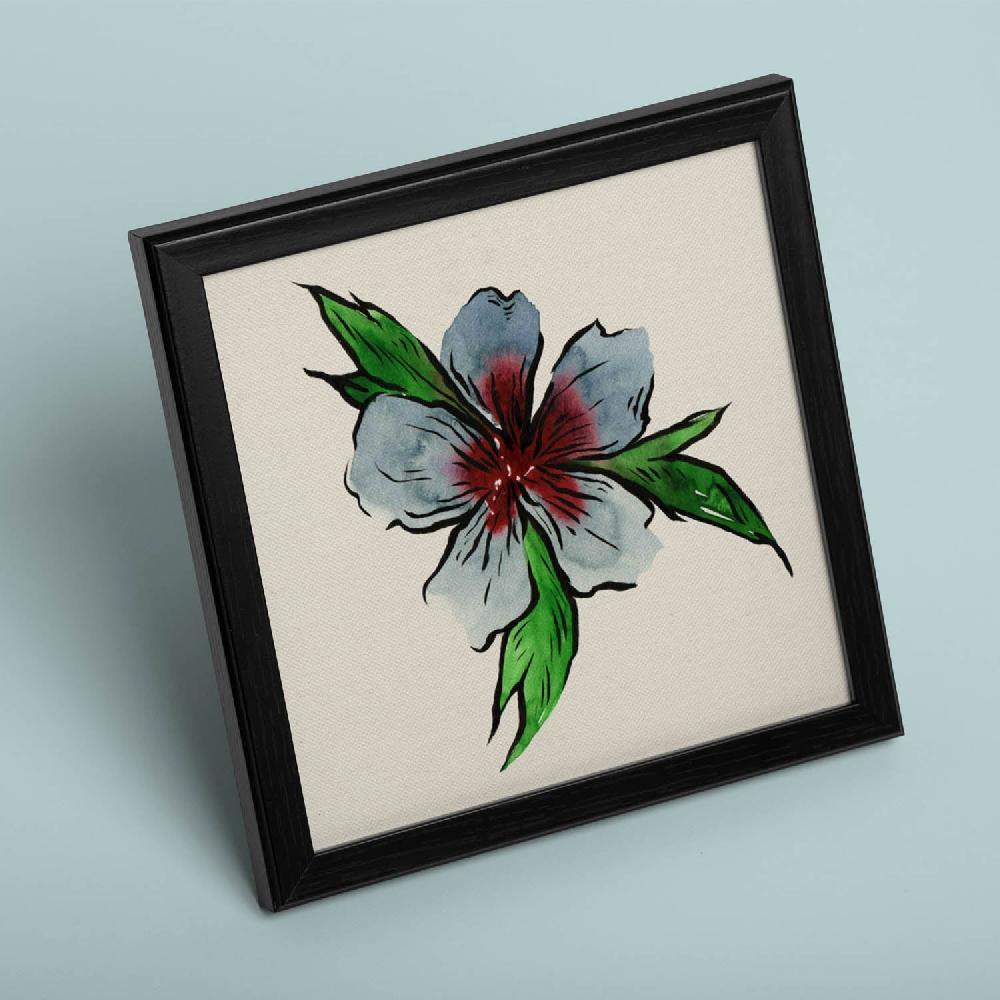 nacnic Lámina cuadrada de bonita flor ilustrada