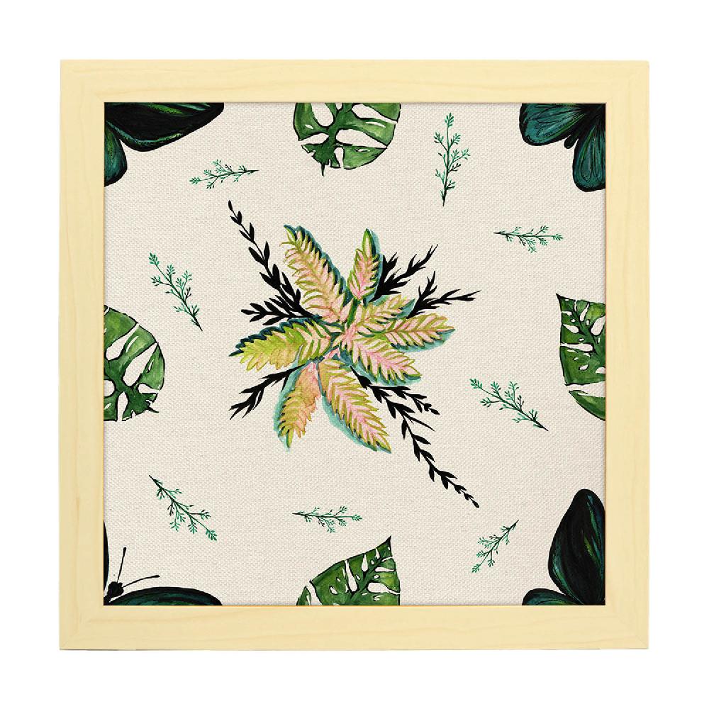 Nacnic Lámina Cuadrada De Flor Florida Ilustrada