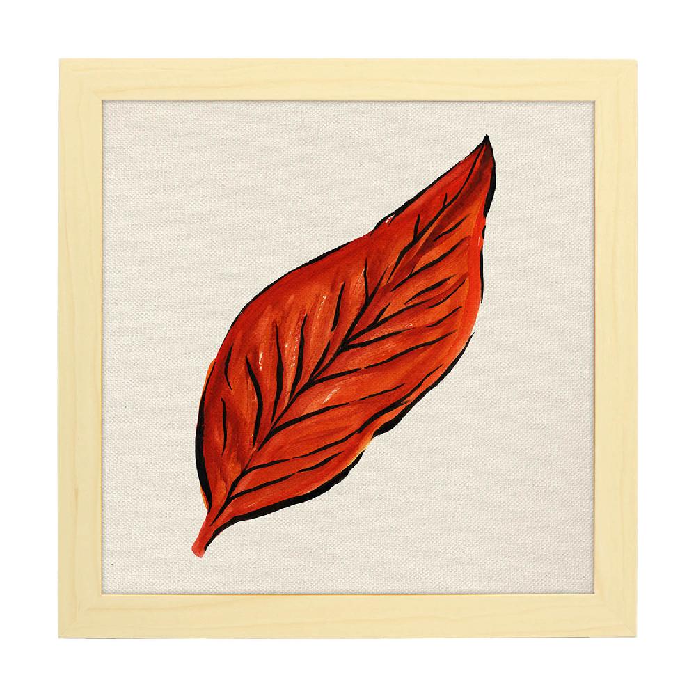 Nacnic Lámina Cuadrada De Hoja De Otoño Ilustrada