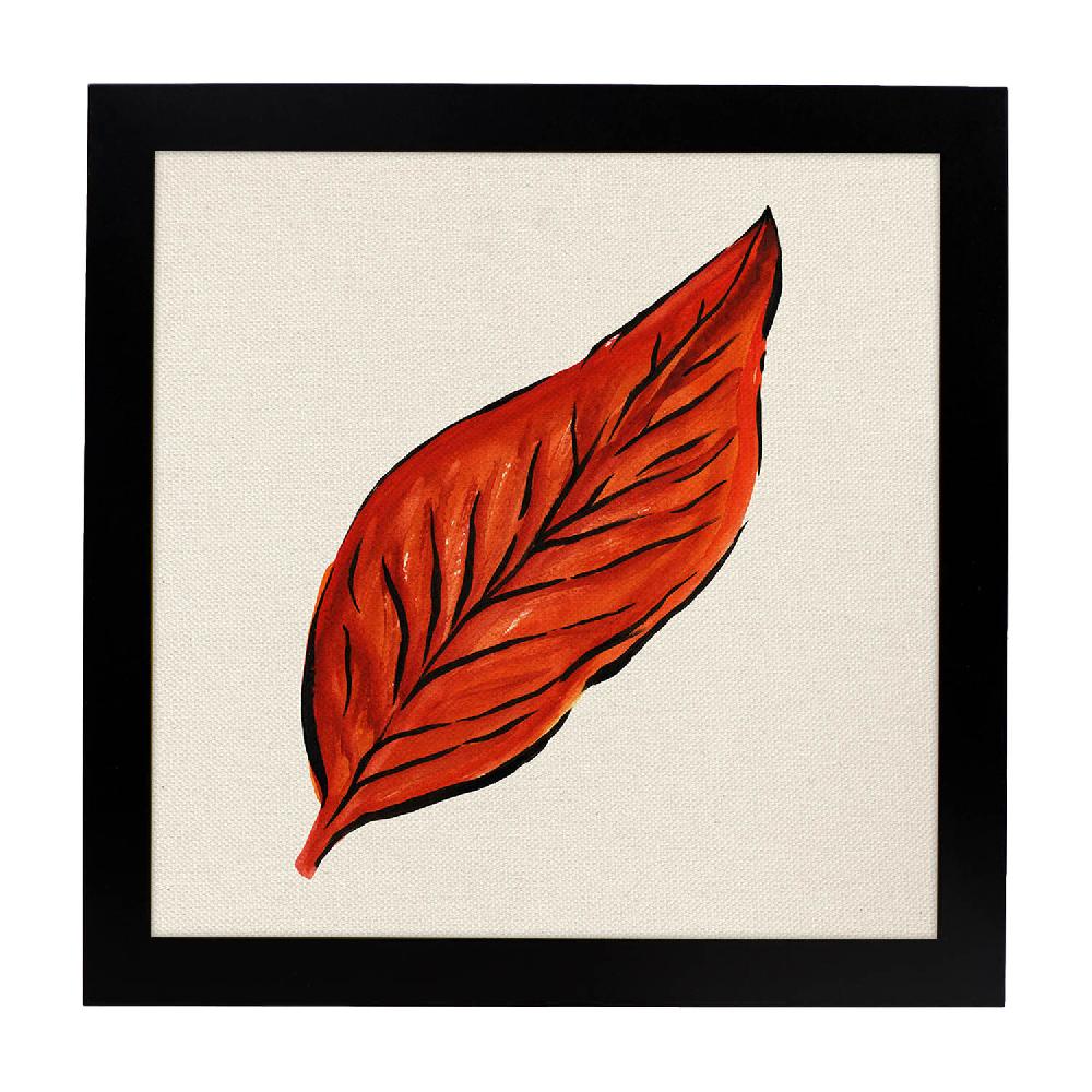 Nacnic Lámina Cuadrada De Hoja De Otoño Ilustrada