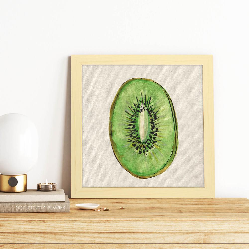 nacnic Lámina Cuadrada de Kiwi Dulce Ilustrada