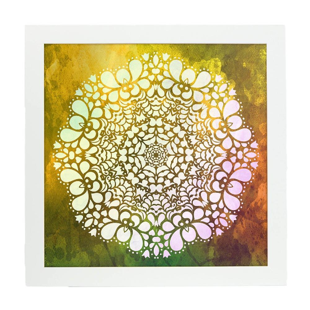 Nacnic Lámina Cuadrada De Mandalas Coloridos