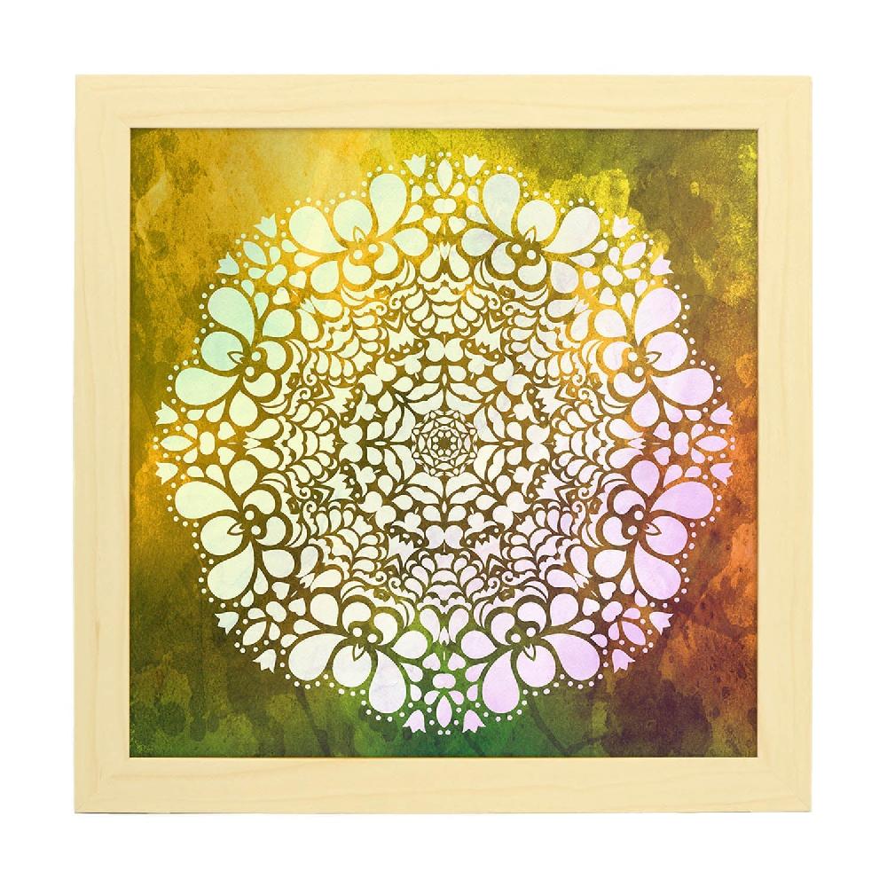 Nacnic Lámina Cuadrada De Mandalas Coloridos