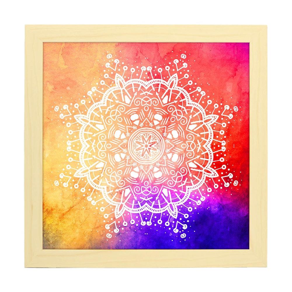 Nacnic Lámina Cuadrada De Mandalas Coloridos