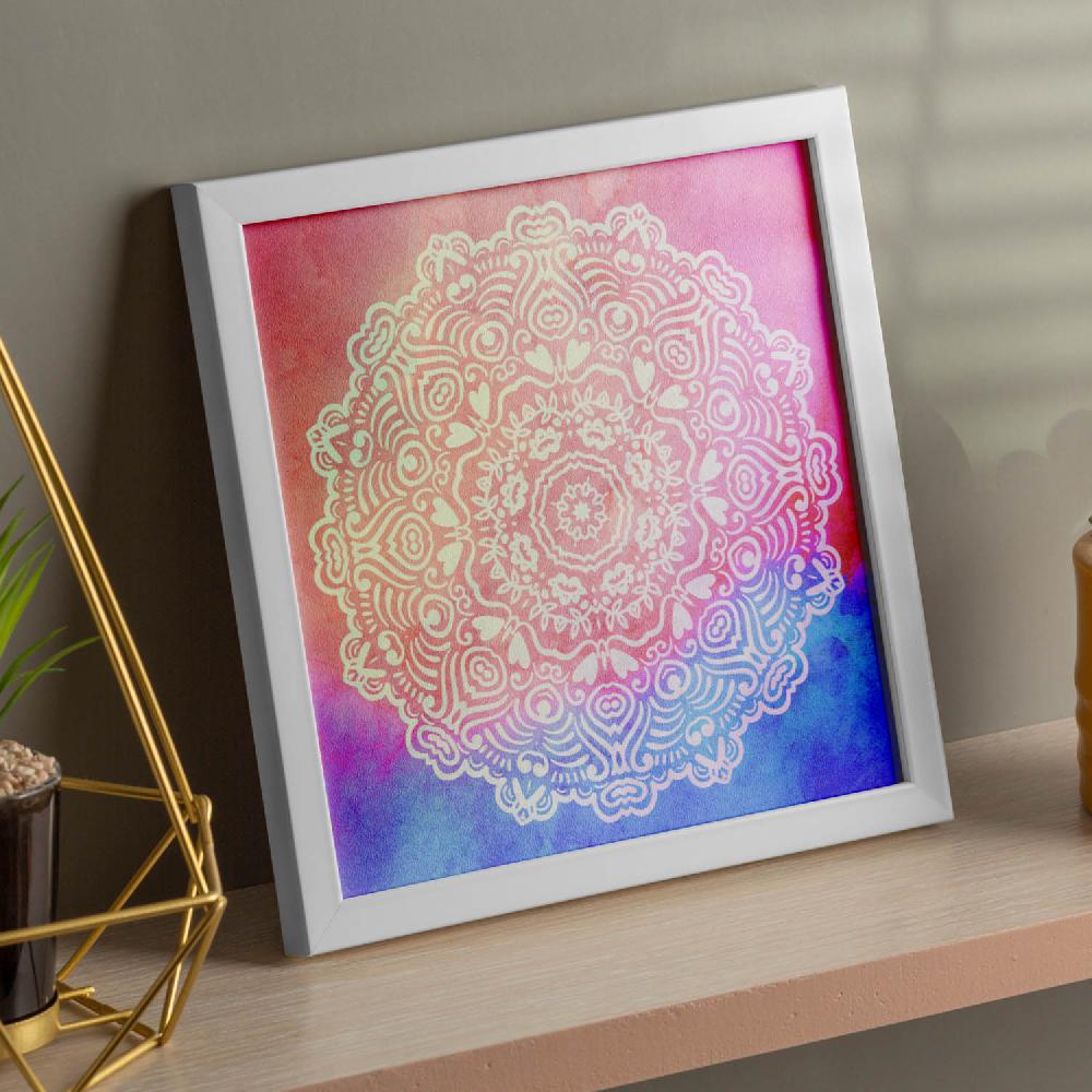 nacnic Lámina cuadrada de mandalas coloridos