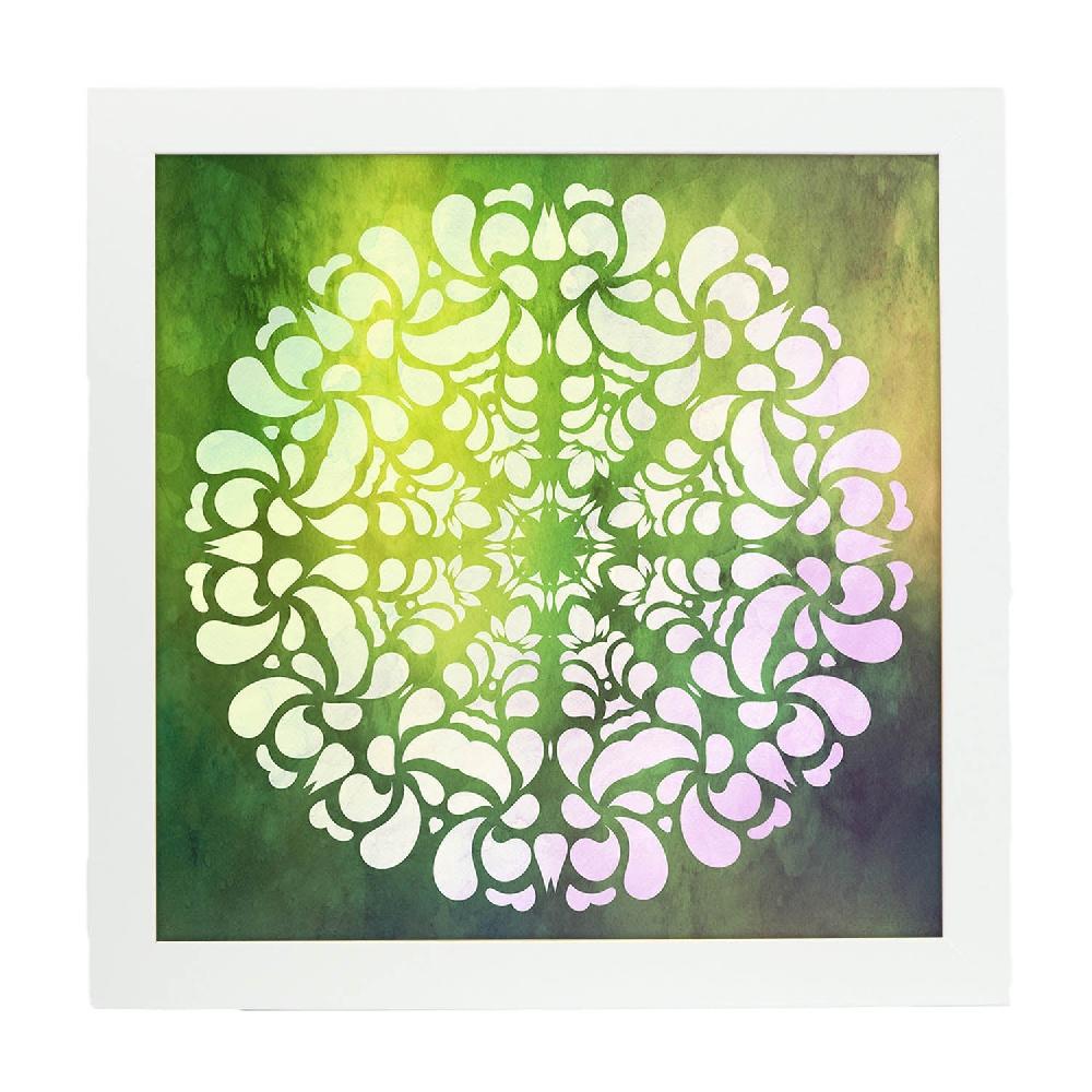 Nacnic Lámina Cuadrada De Mandalas Coloridos