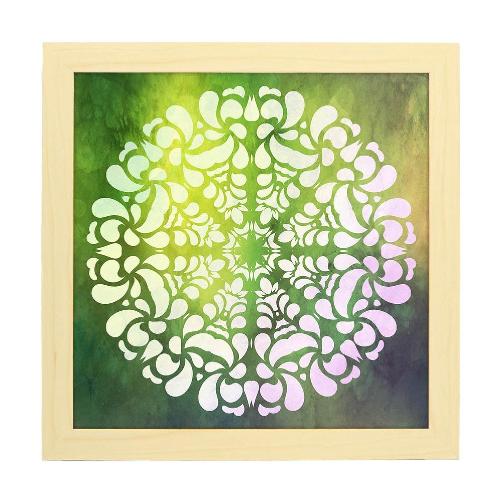 Nacnic Lámina Cuadrada De Mandalas Coloridos