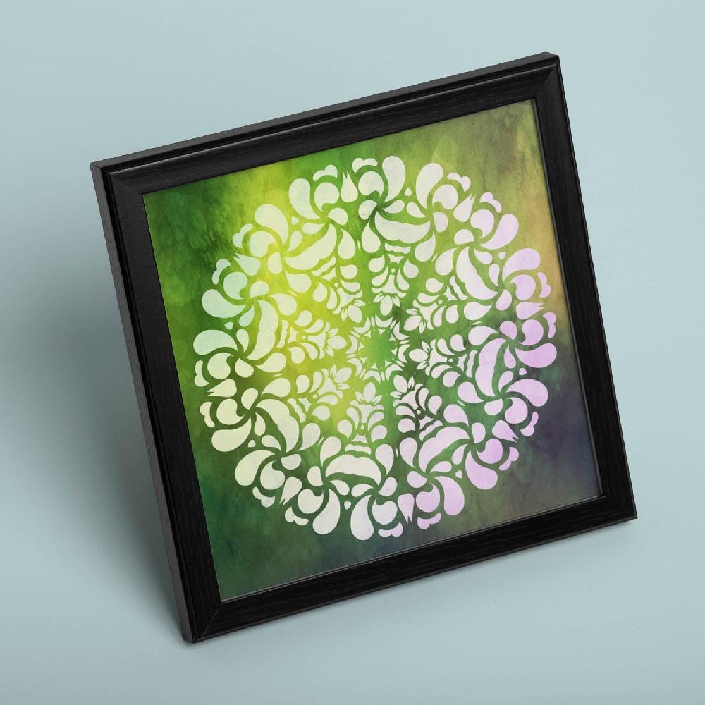 nacnic Lámina cuadrada de mandalas coloridos