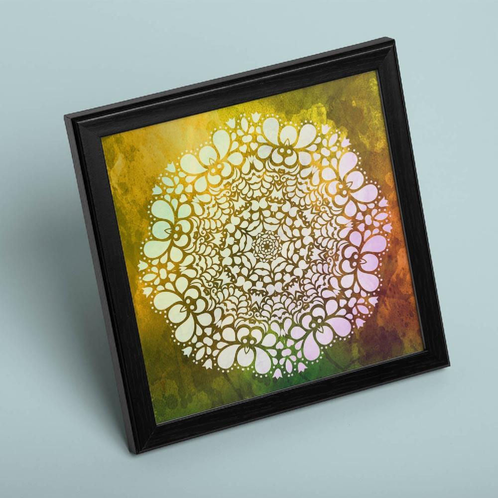 nacnic Lámina Cuadrada de Mandalas Coloridos
