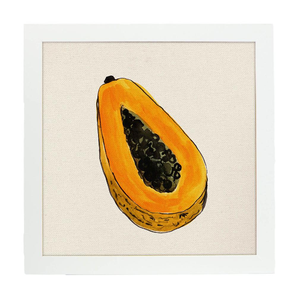 Nacnic Lámina Cuadrada De Papaya Ilustrada