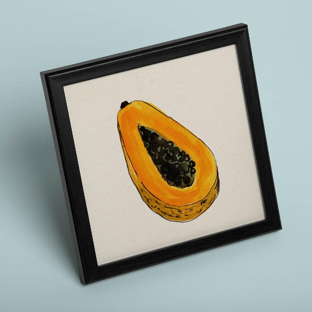nacnic Lámina Cuadrada de Papaya Ilustrada