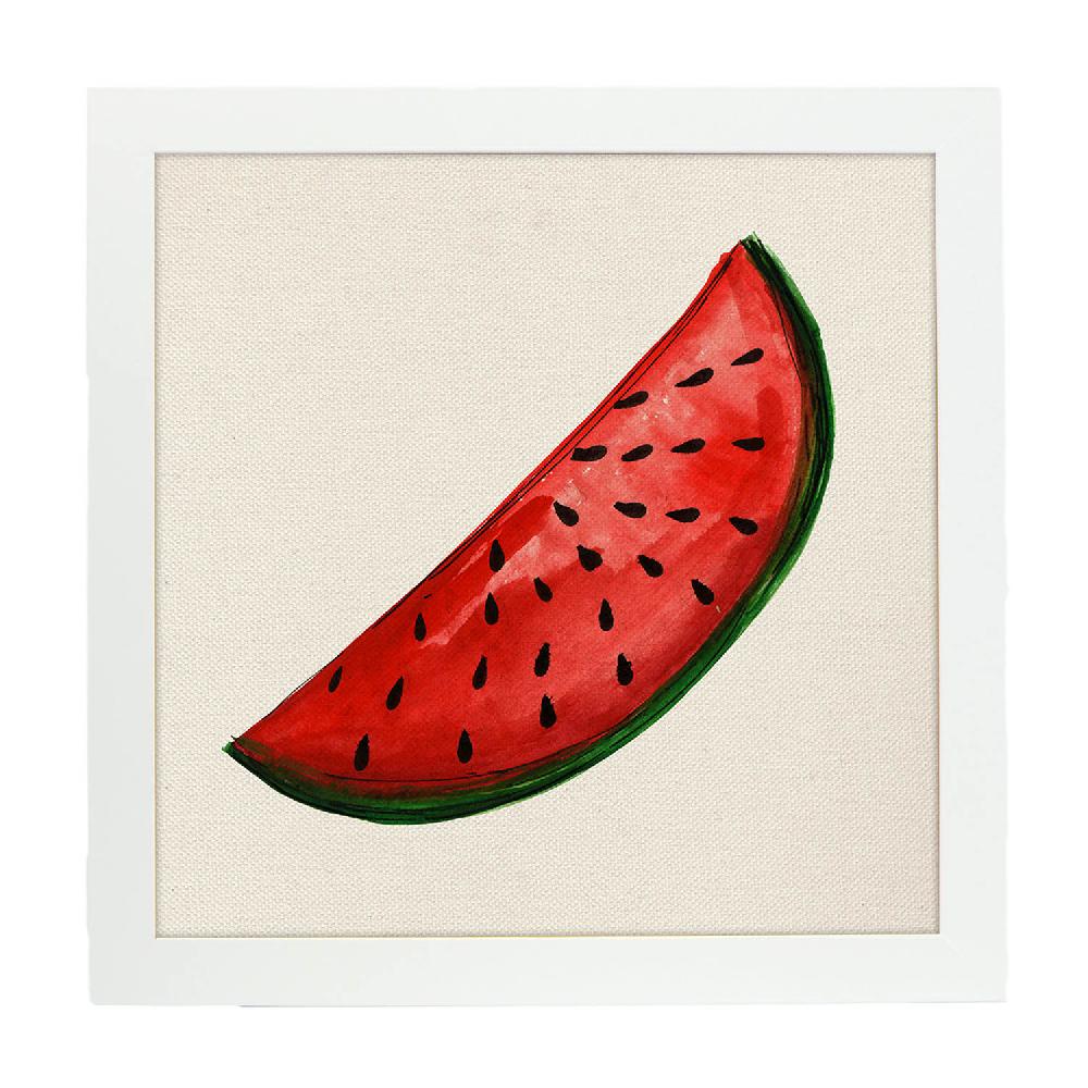 Nacnic Lámina Cuadrada De Sandia Fresca Ilustrada