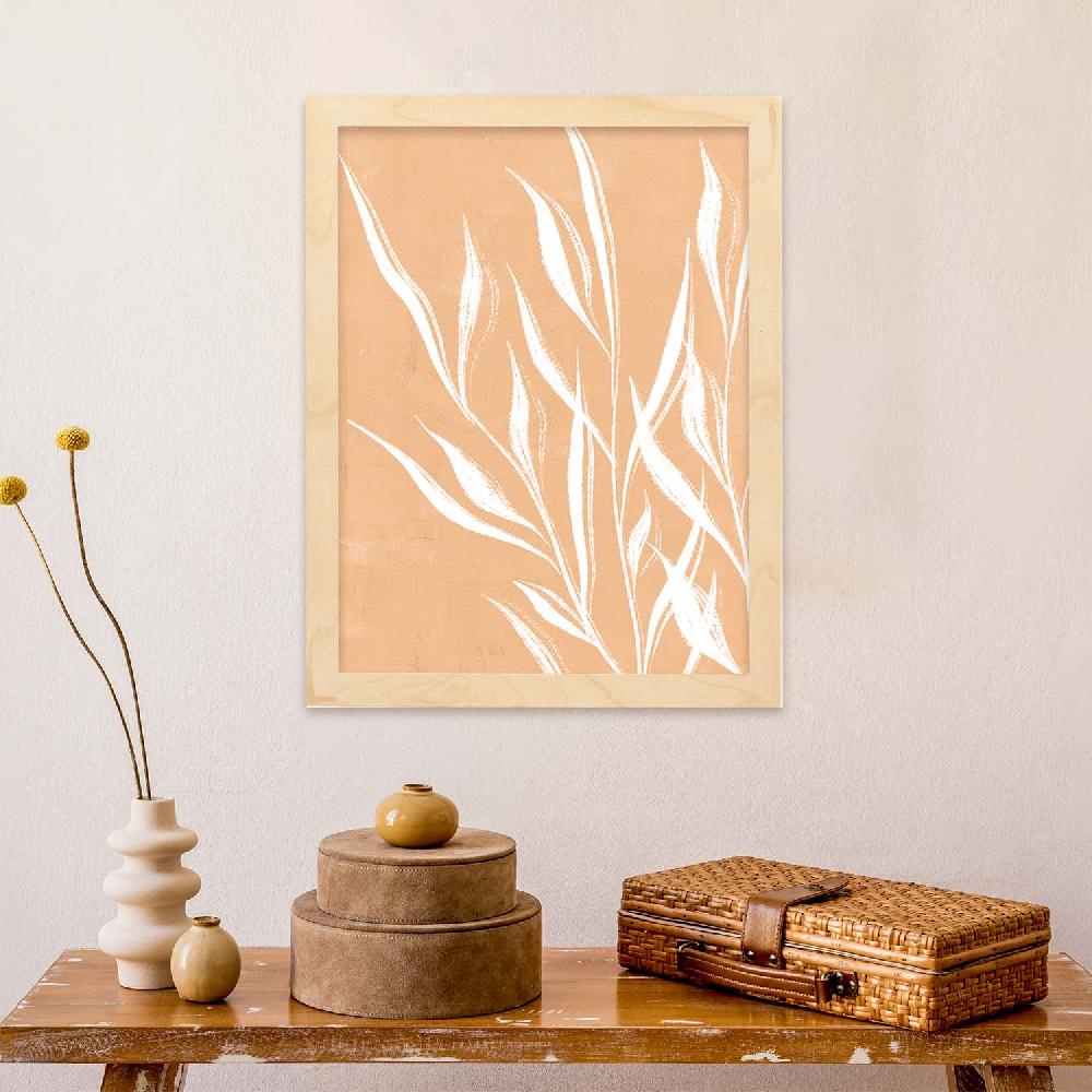 Nacnic Lámina De Acuarela Abstracta De Plantas