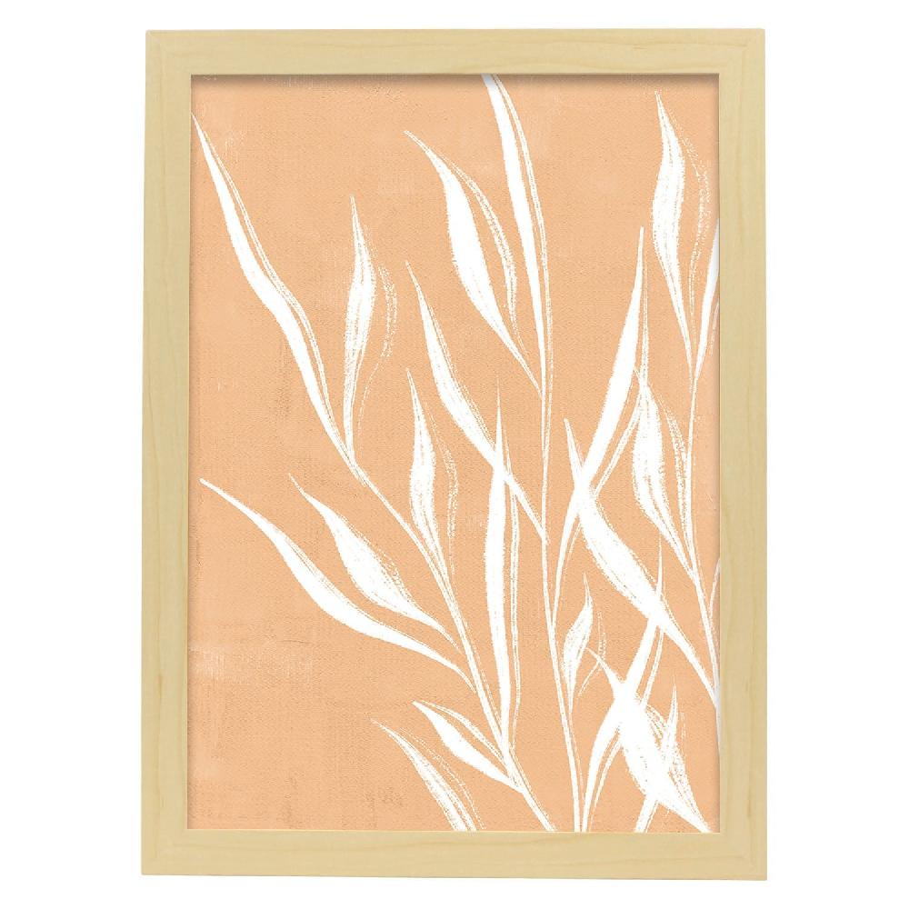 Nacnic Lámina De Acuarela Abstracta De Plantas