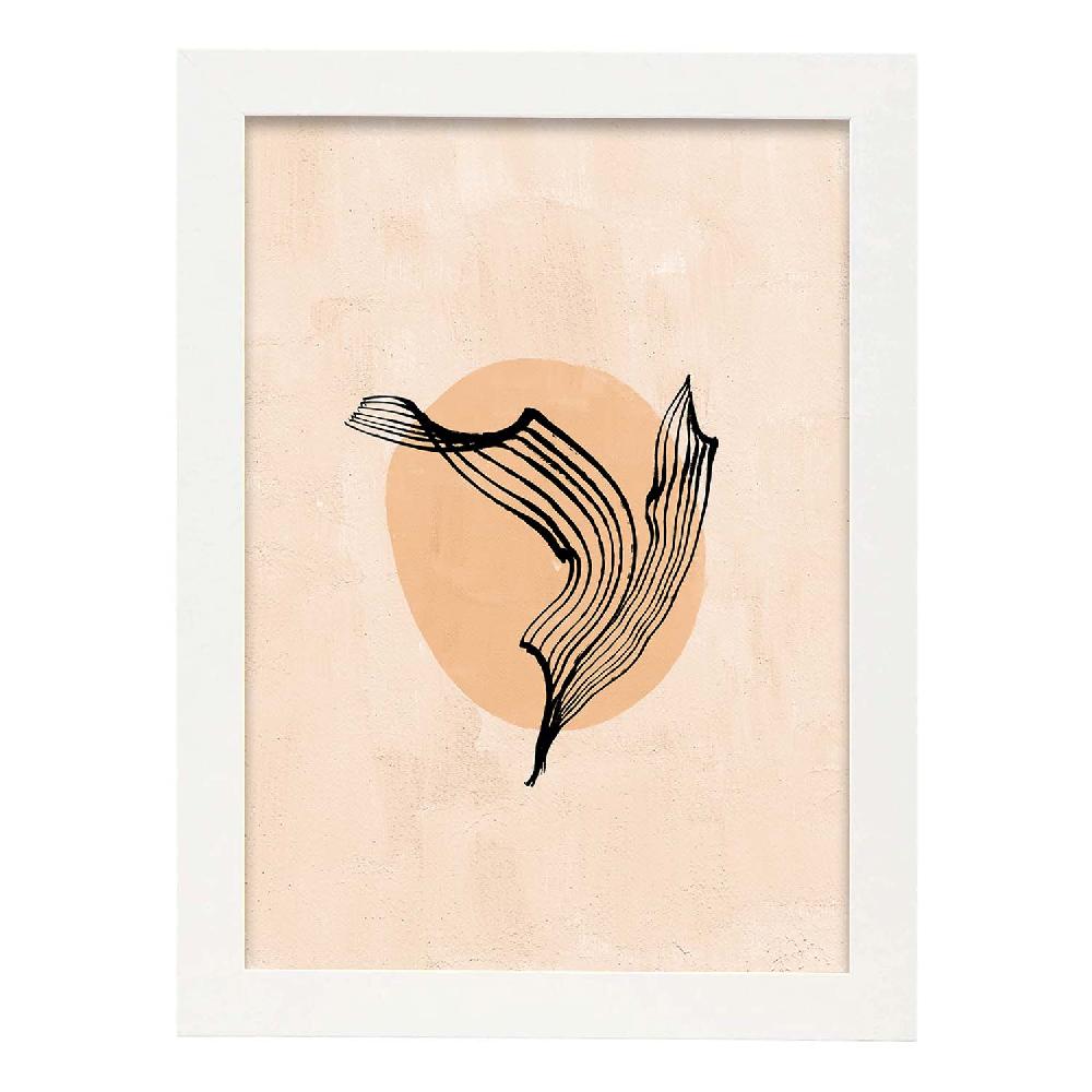 Nacnic Lámina De Acuarela Abstracta De Plantas