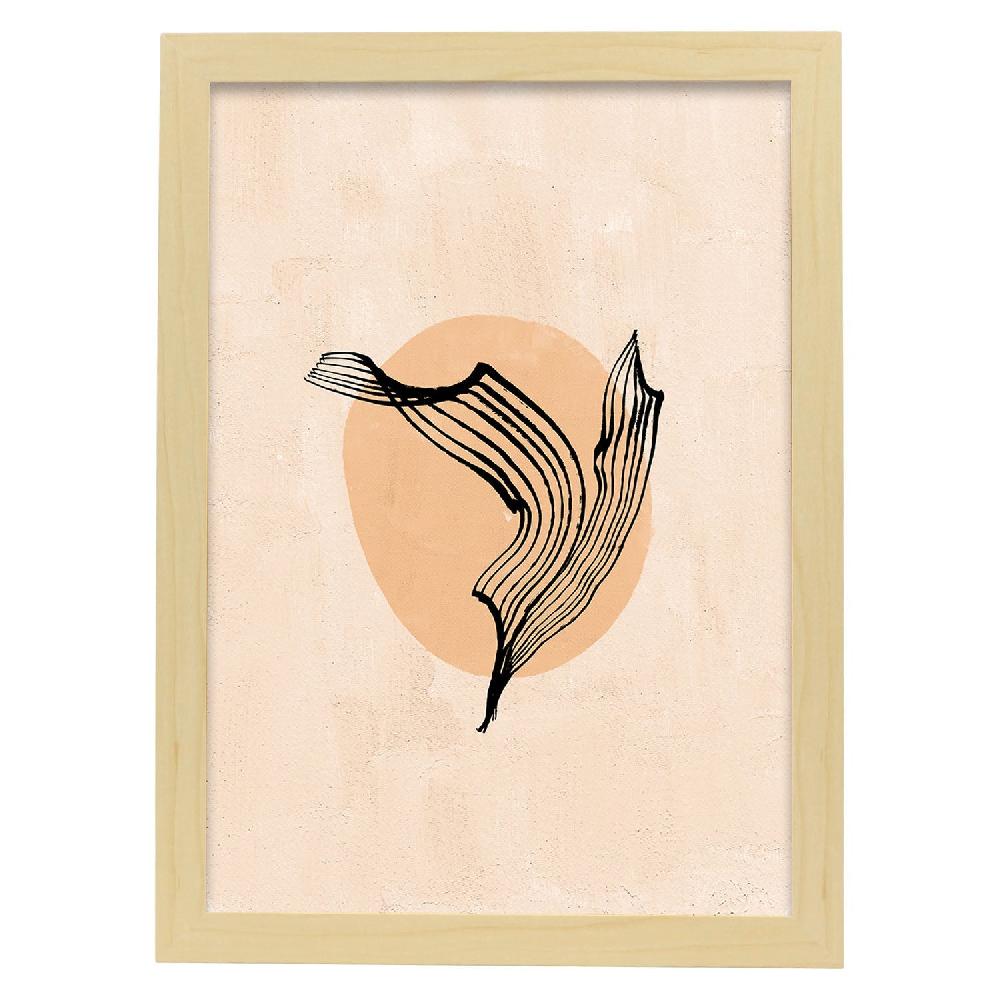 Nacnic Lámina De Acuarela Abstracta De Plantas