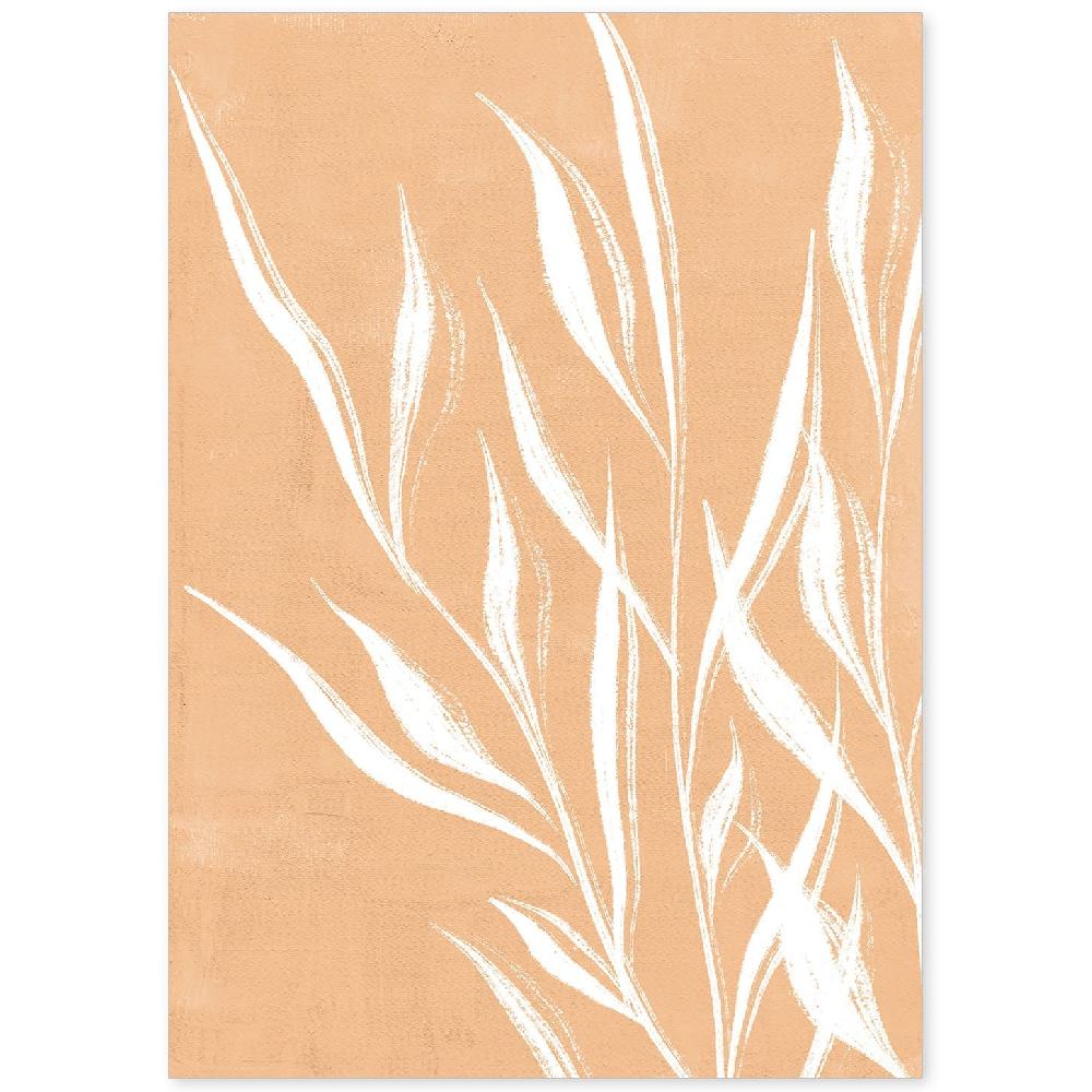 nacnic Lámina de Acuarela Abstracta de Plantas