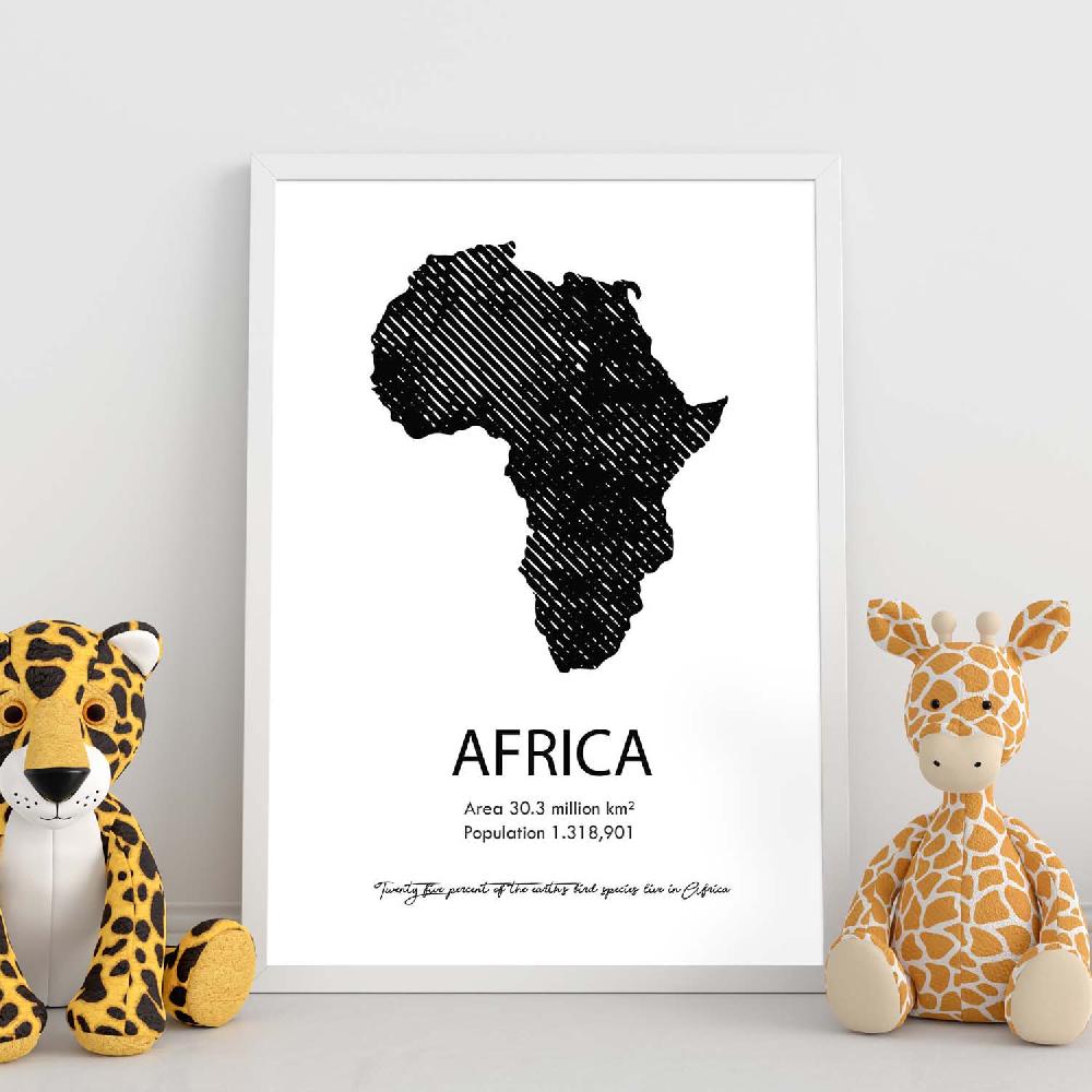 Nacnic Lámina De Africa Del Mundo