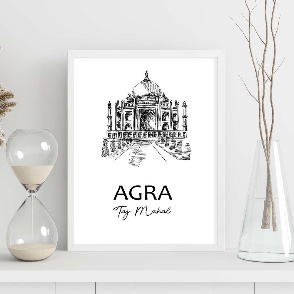 Nacnic Lámina De Agra - Taj Mahal