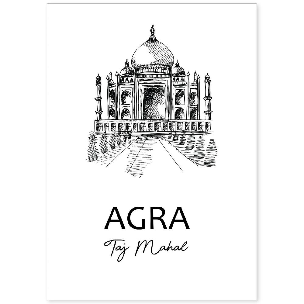 nacnic Lámina de Agra - Taj Mahal