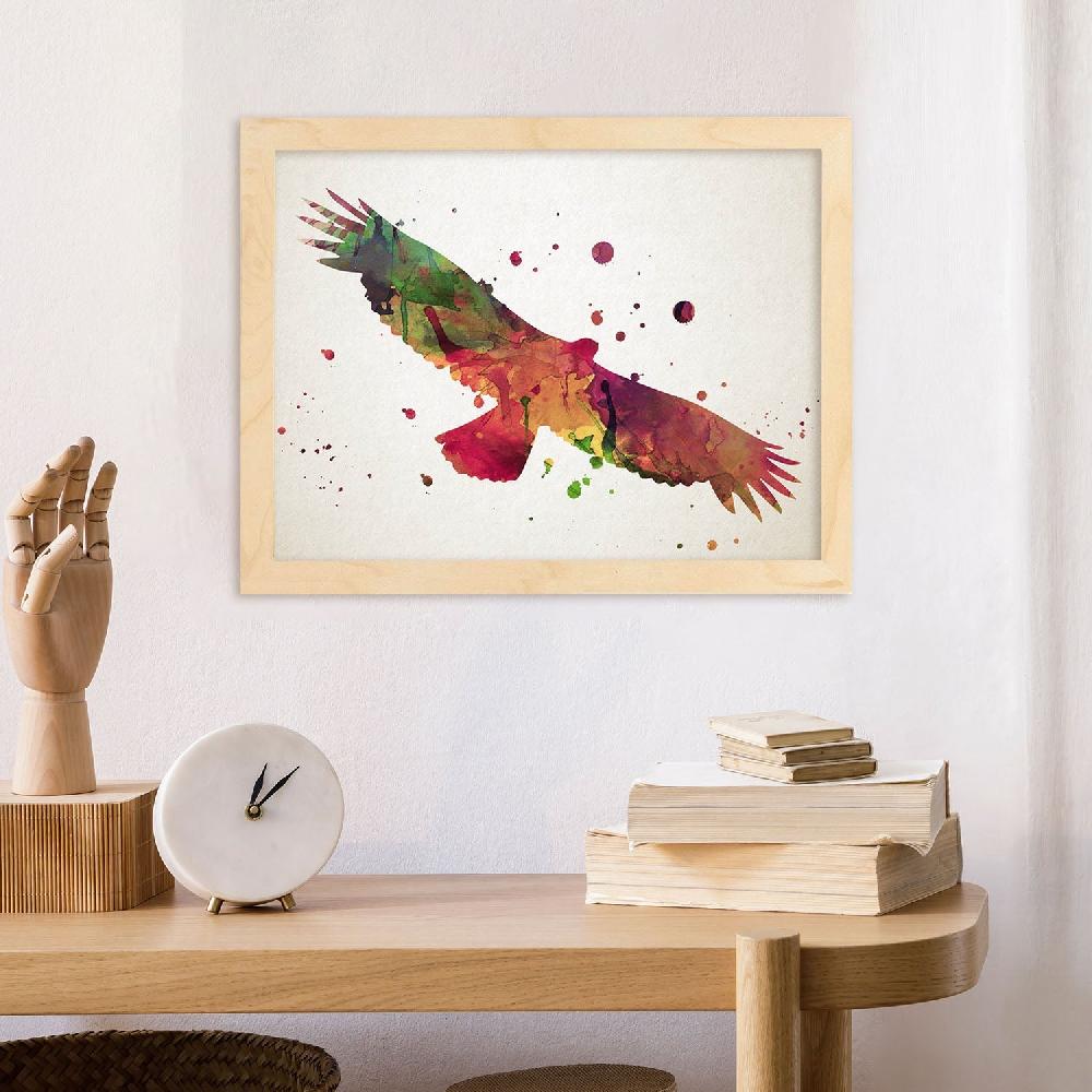 nacnic Lámina de Águila en estilo acuarela