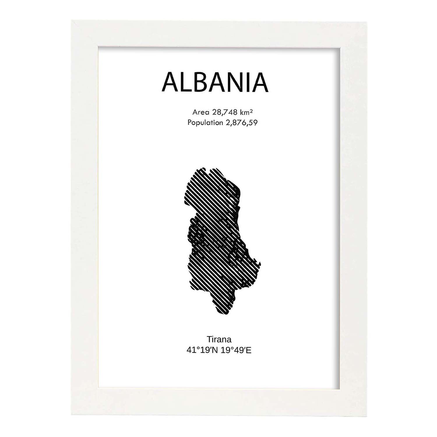 Nacnic Lámina De Albania Del Mundo