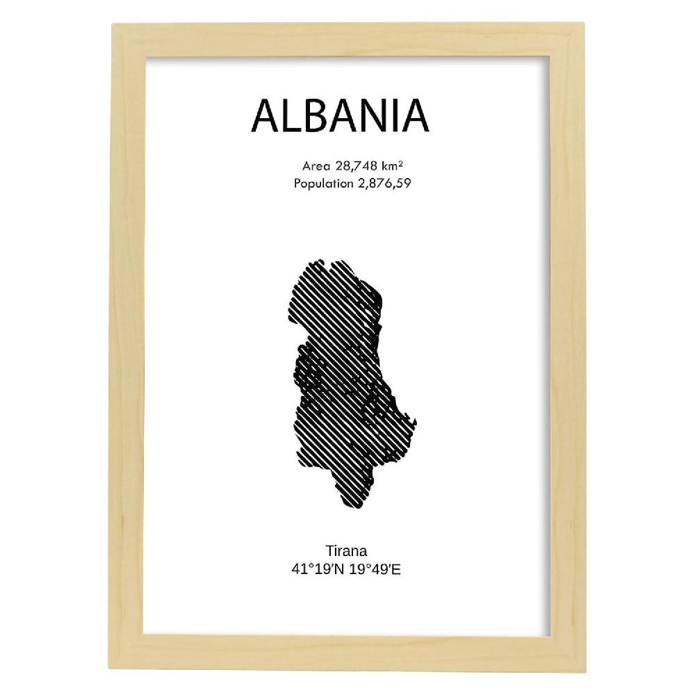 Nacnic Lámina De Albania Del Mundo