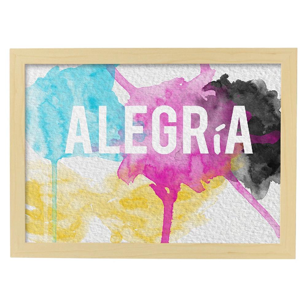 Nacnic Lámina De Alegria Colorida Con Acuarela