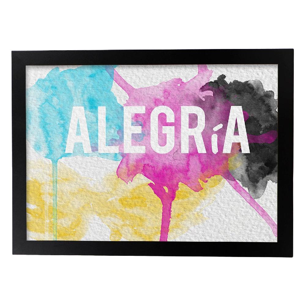 Nacnic Lámina De Alegria Colorida Con Acuarela
