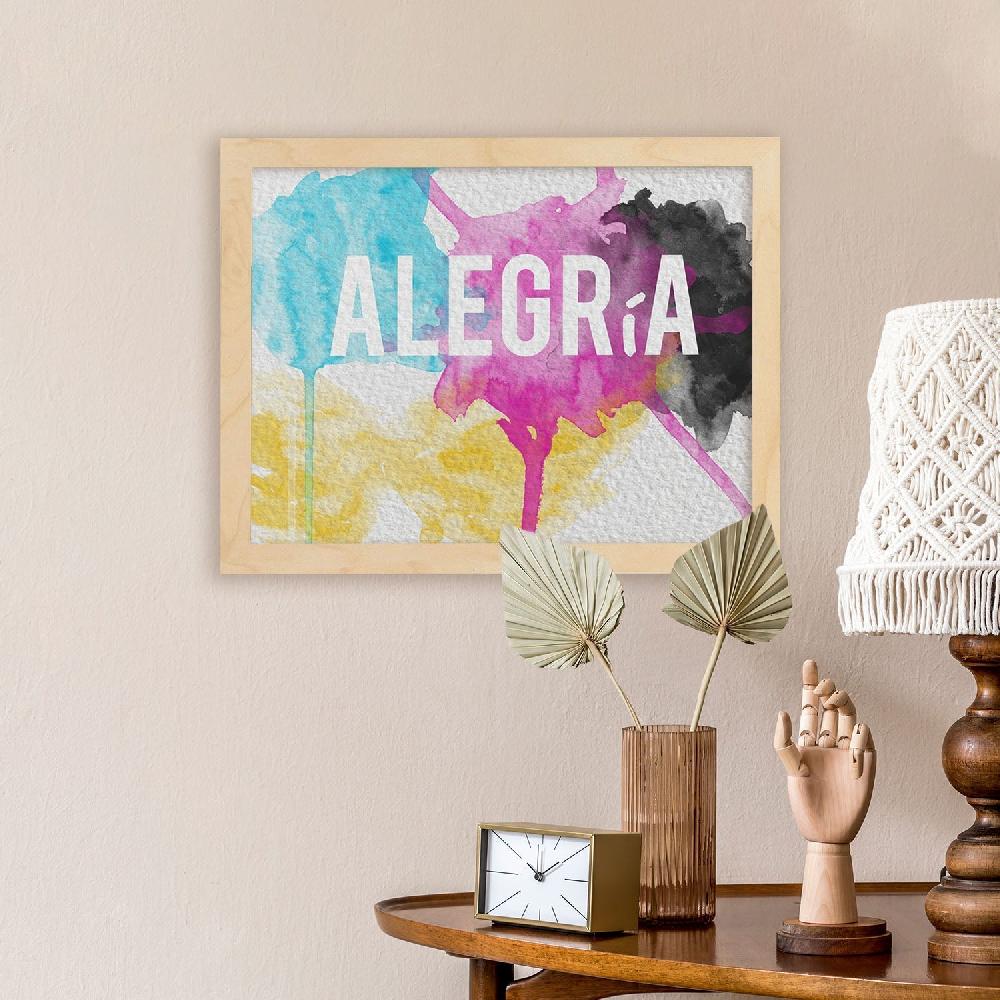 nacnic Lámina de Alegria Colorida con Acuarela