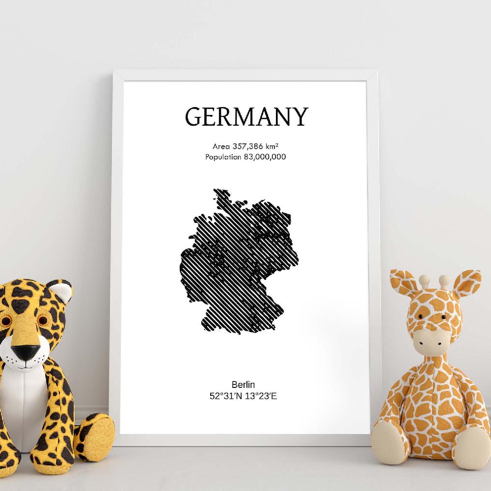 Nacnic Lámina De Alemania Del Mundo