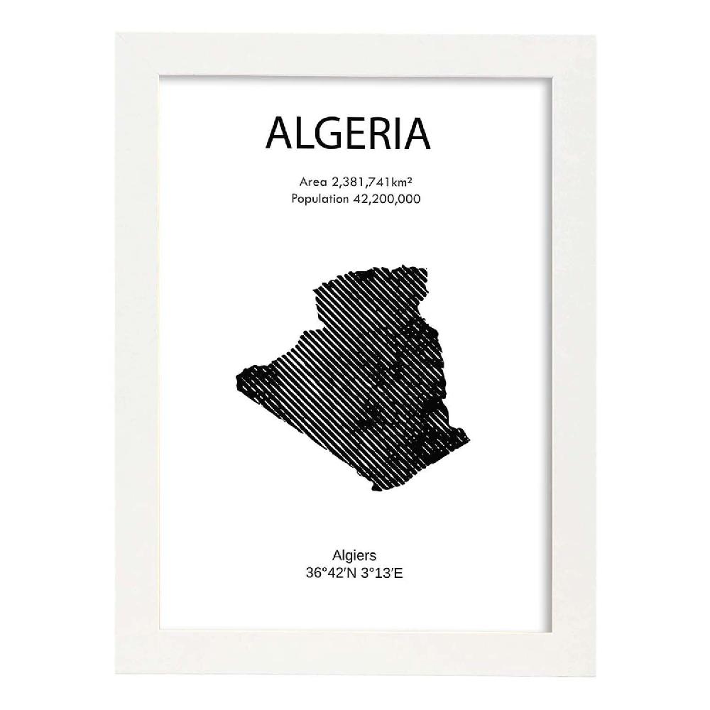 Nacnic Lámina De Algeria Del Mundo