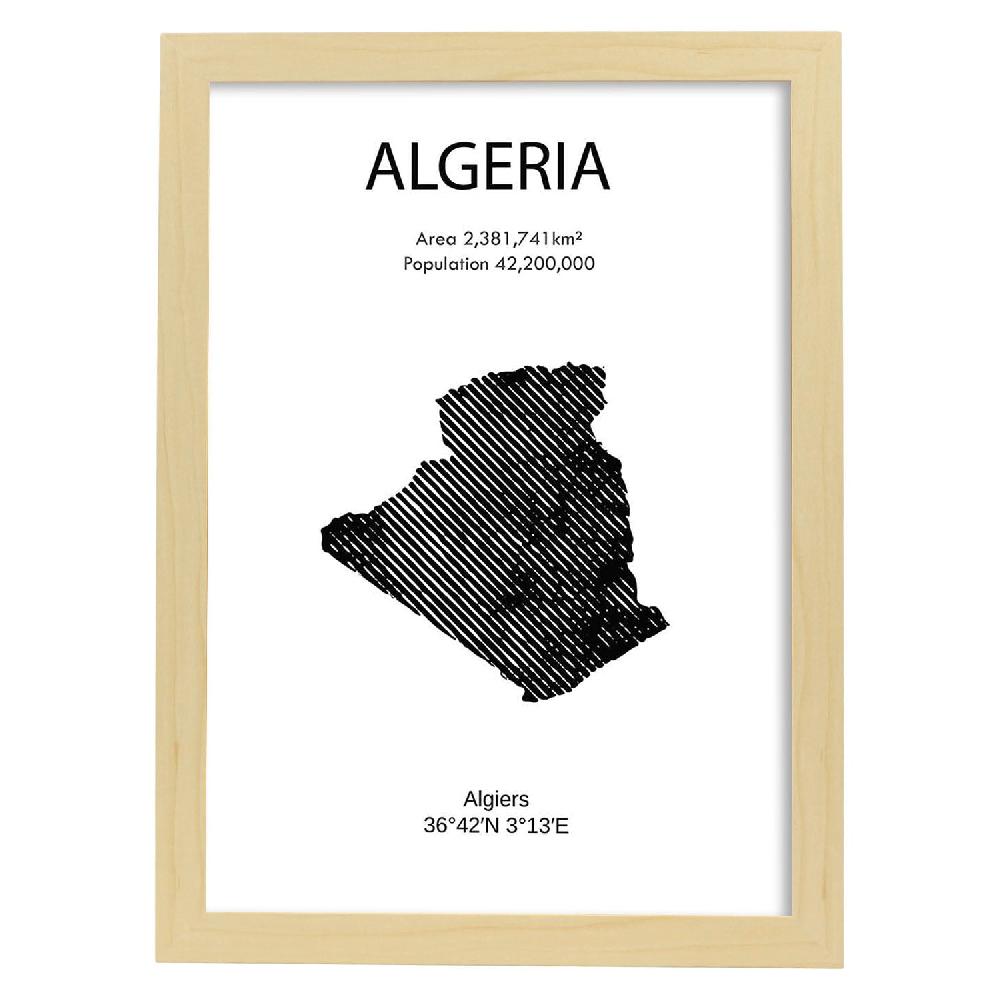 Nacnic Lámina De Algeria Del Mundo